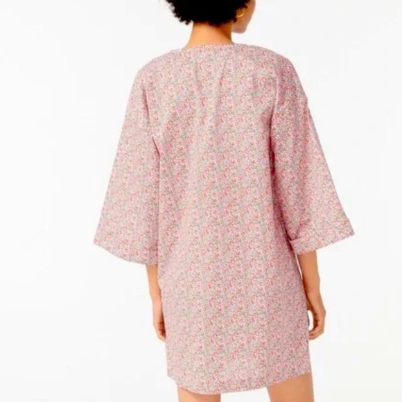 J CREW NWT LIBERTY FABRIC ROSE ELOISE FLORAL DRESS/BEACH TUNIC/COVER UP - Picture 2 of 6